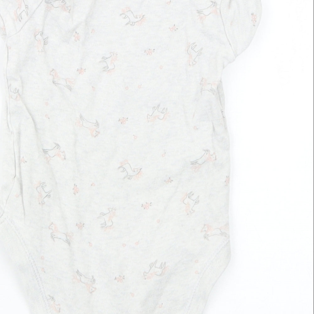 George Girls Grey Geometric Babygrow One-Piece Size 12-18 Months