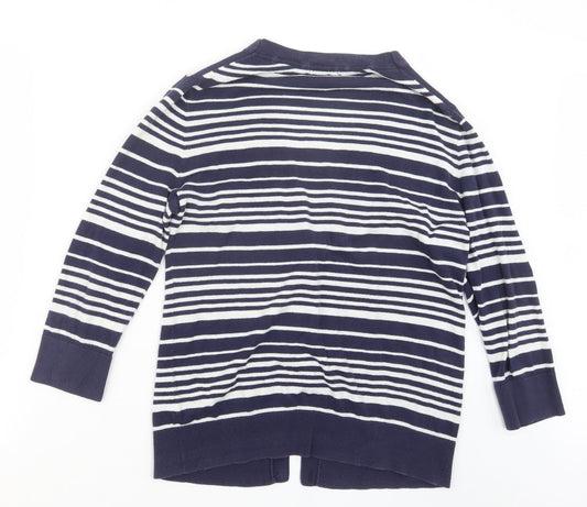 Gap Womens Blue Striped Knit Cardigan Jumper Size M