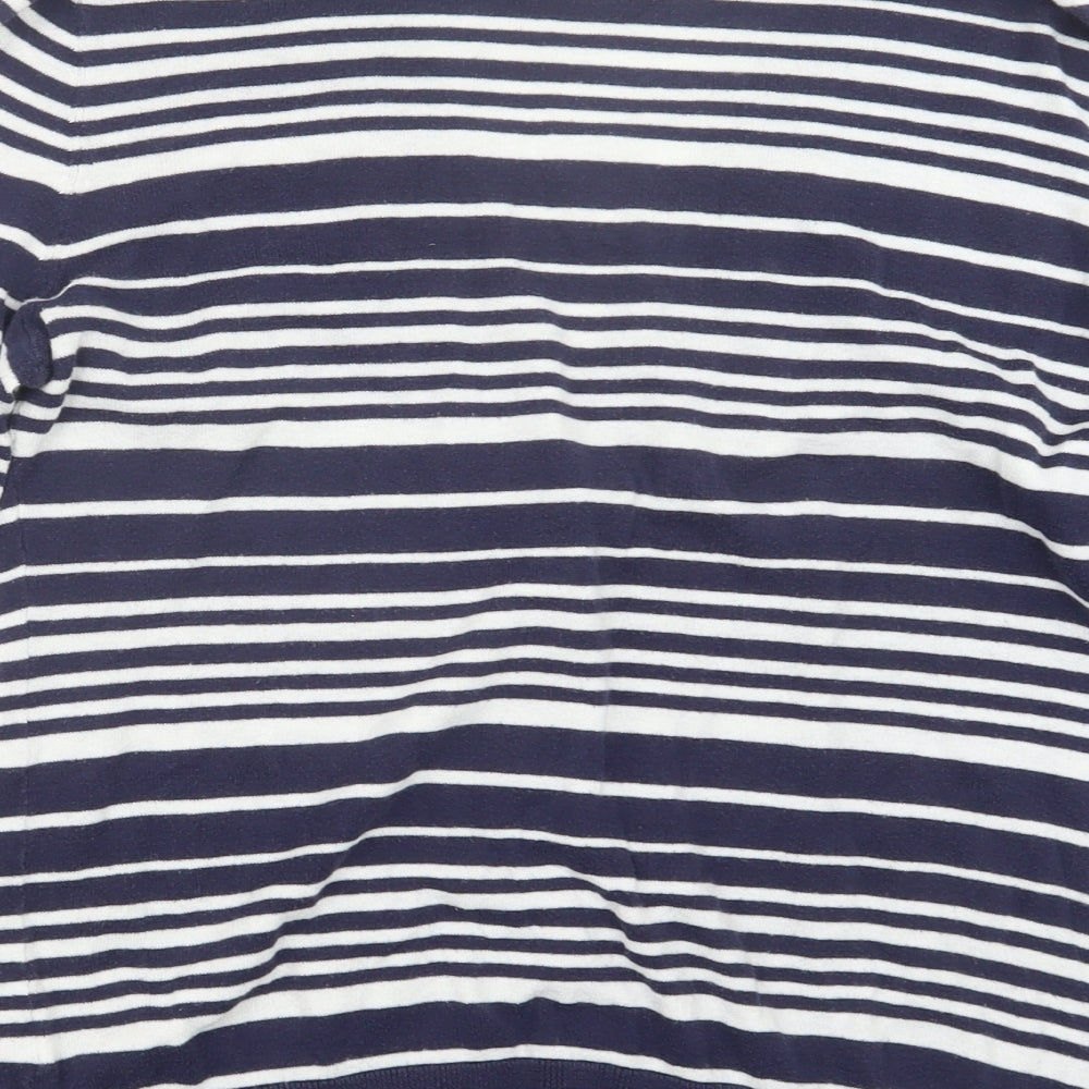 Gap Womens Blue Striped Knit Cardigan Jumper Size M