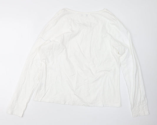 Womens UK Size XL EA White Basic T-Shirt