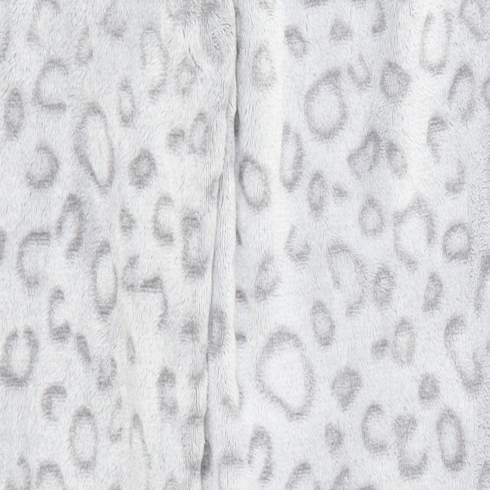 B&M Womens Grey Animal Print Trousers Size 16 L28 in - Pyjama Pants