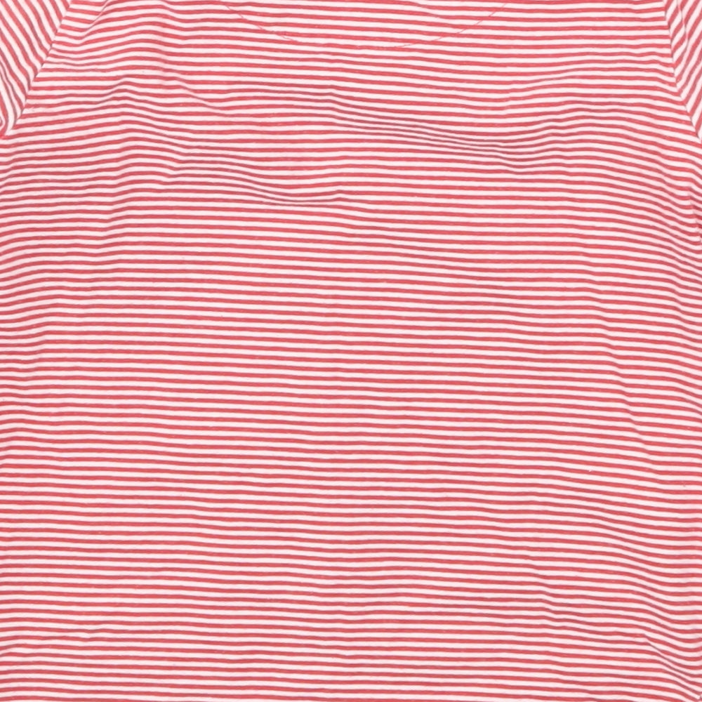 Mothercare Girls Red Striped Basic T-Shirt Size 5-6 Years - Follow Your Dreams