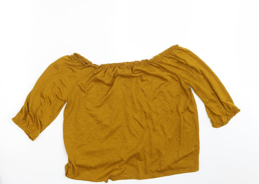 Matalan Womens Yellow Basic Blouse Size 14