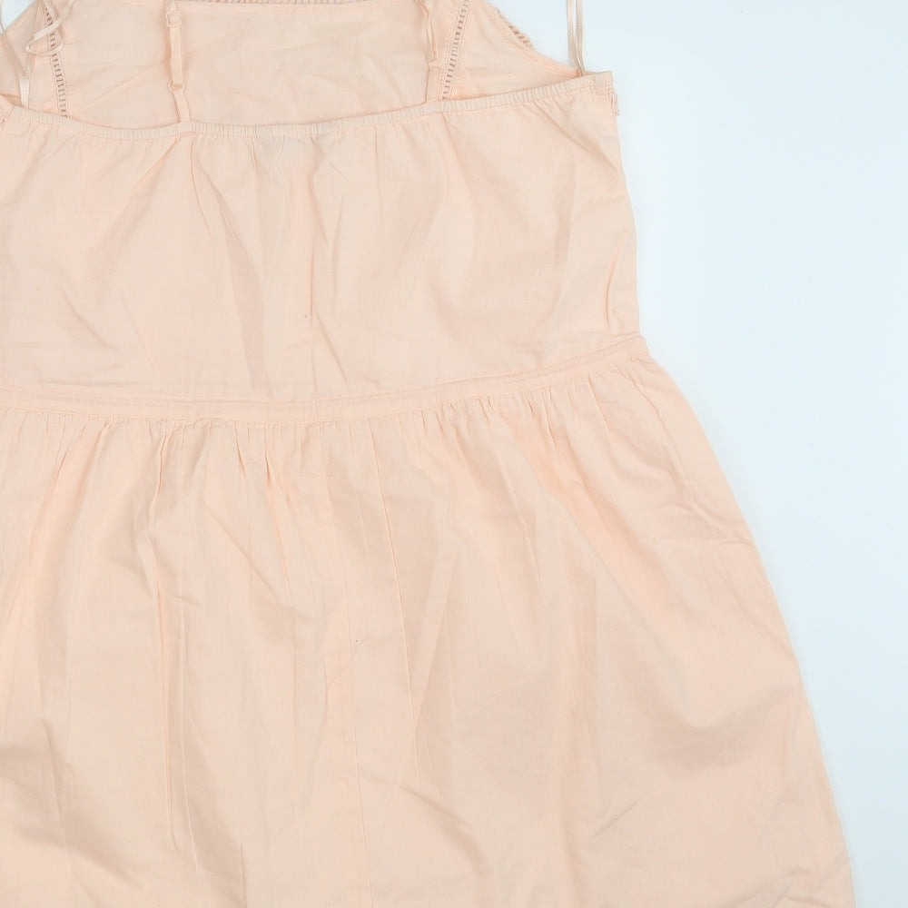 Brand and care label for George women’s pink a-line, size UK 14
