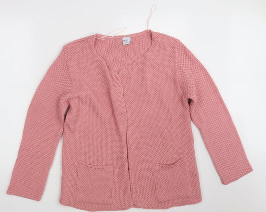 Womens UK Size XL MITZY Pink Wrap Jumper