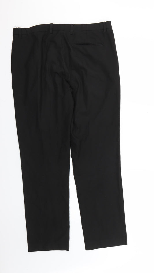 Burton Mens Black Trousers Size 34 L27 in
