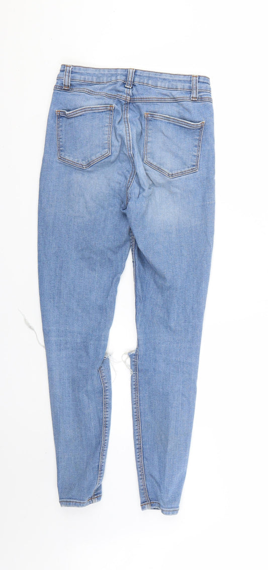 Denim & Co. Womens Blue Skinny Jeans Size 10 L26 in