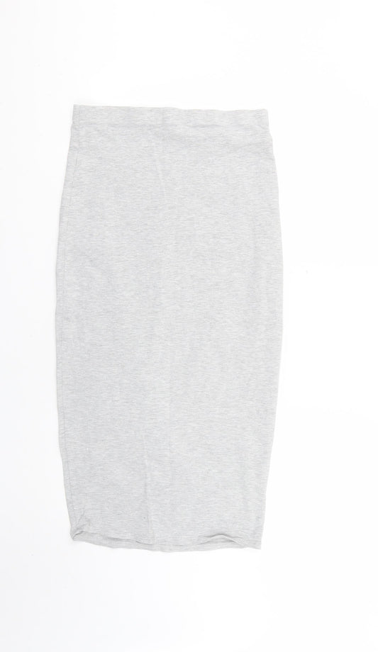 PRETTYLITTLETHING Womens Grey Straight & Pencil Skirt Size 8