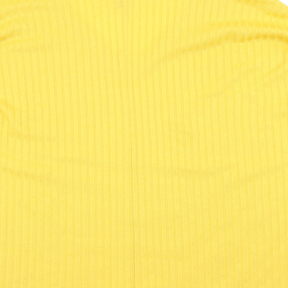 New Look Womens Yellow Basic T-Shirt Size S