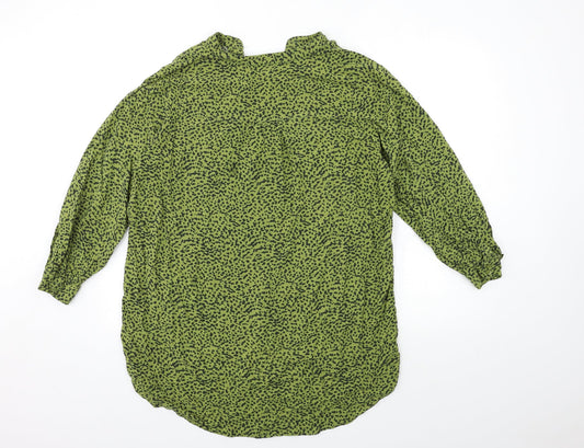 H&M Womens Green Animal Print Shift Size M