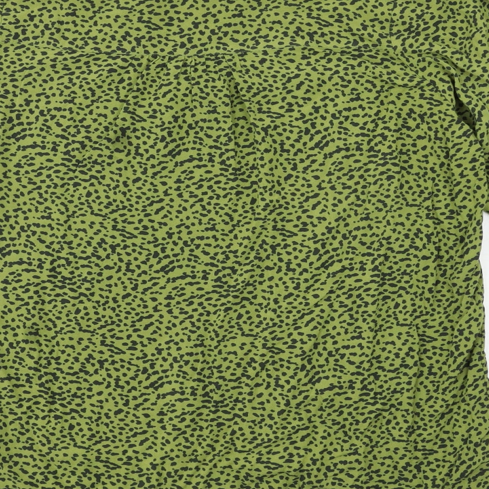 H&M Womens Green Animal Print Shift Size M
