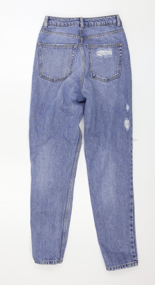 Topshop Womens Blue Denim Mom Jeans Size 25 in L32 in