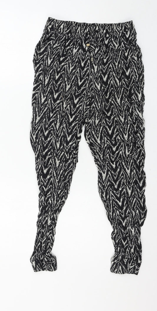 Womens UK Size 8 Dorothy Perkins Regular Fit Black Trousers
