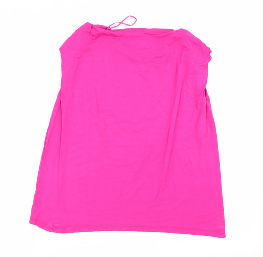 Womens UK Size M Select Pink Basic T-Shirt