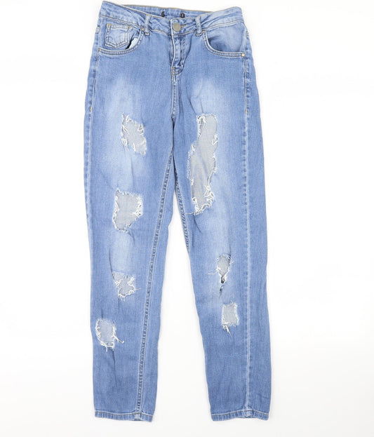 Additional front view of Select women’s blue denim skinny jeans, size UK 10, 29-inch leg