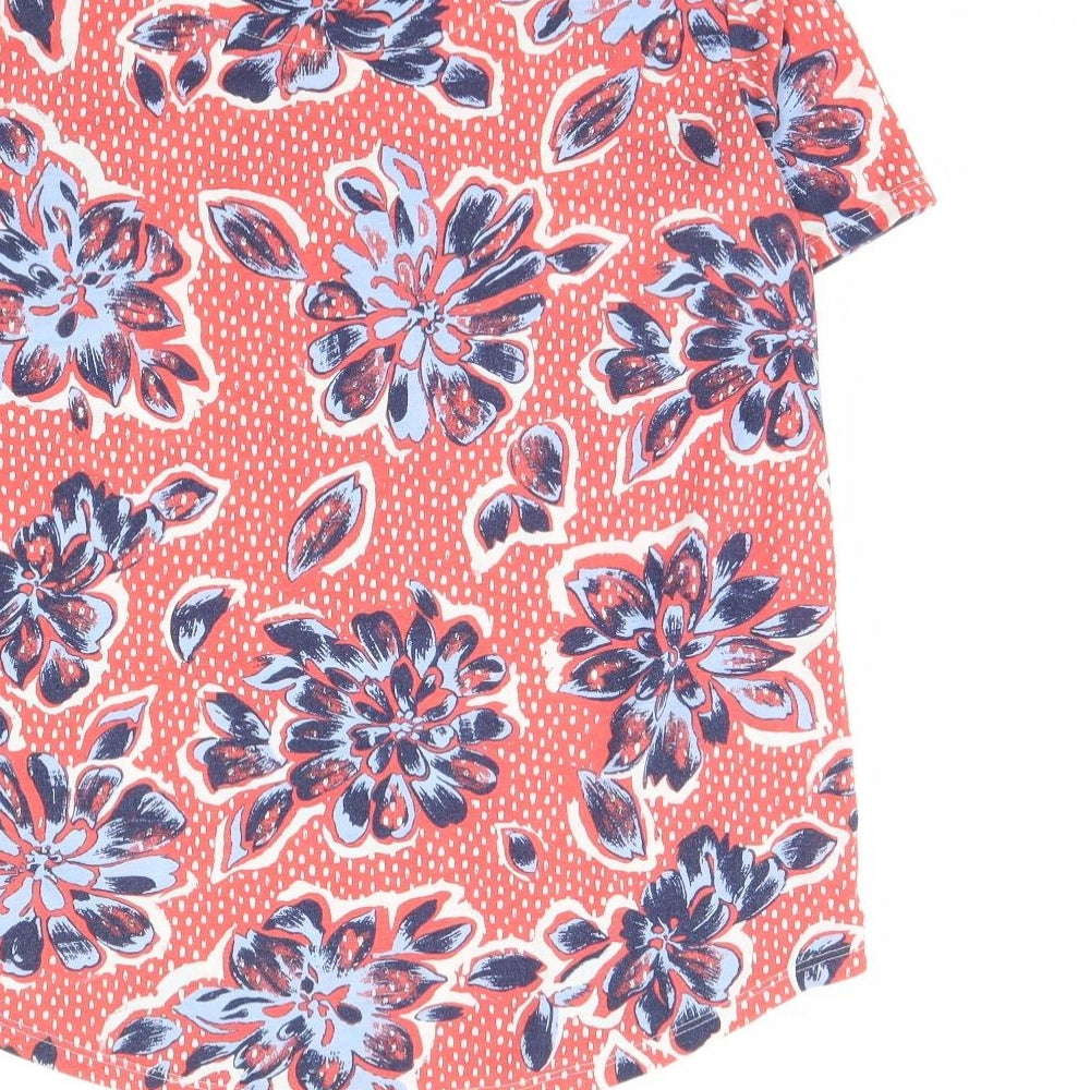 m&s Womens Red Polka Dot Basic Blouse Size 14