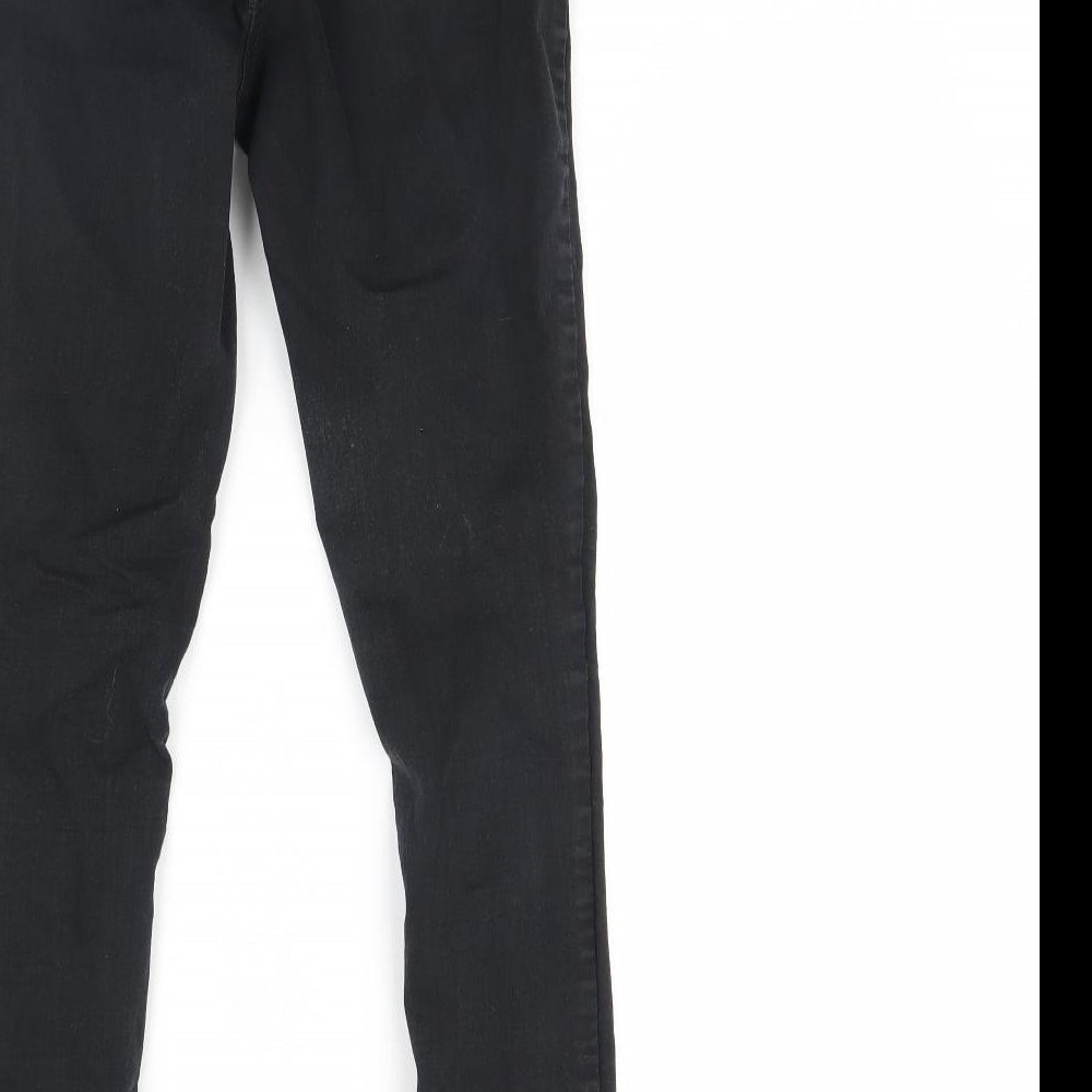 Brand and care label for George women’s black denim skinny jeans, size UK 10, 29-inch leg