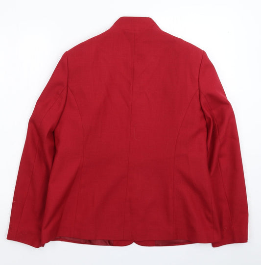 EWM Womens Red   Jacket Blazer Size 14