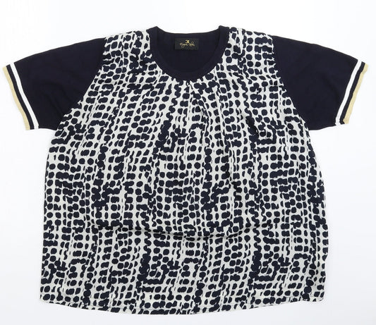 Additional front view of Eugen Klein women’s multicoloured basic blouse, size UK 20