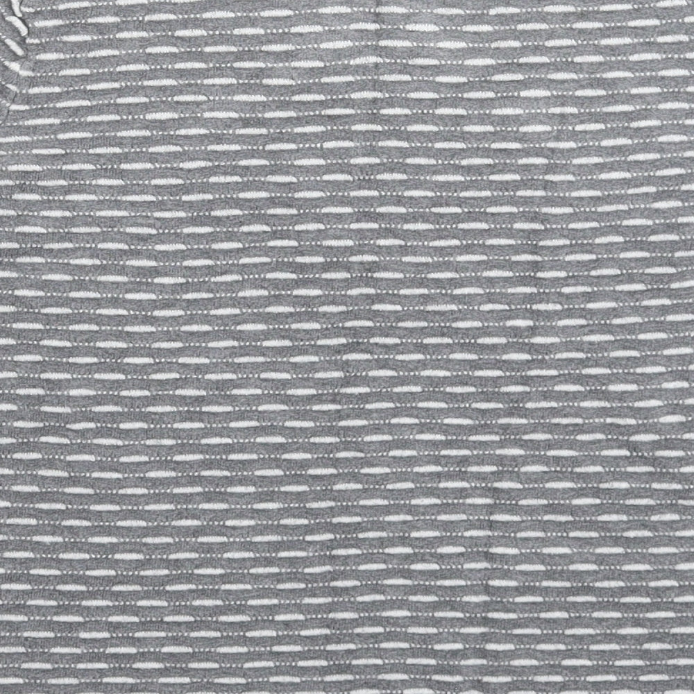 TU Womens Grey Striped Knit Pullover Jumper Size 14