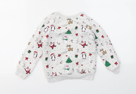 Primark Girls Multicoloured Geometric Pullover Jumper Size 24 Months