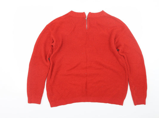 Dorothy Perkins Womens Red Pullover Jumper Size 14