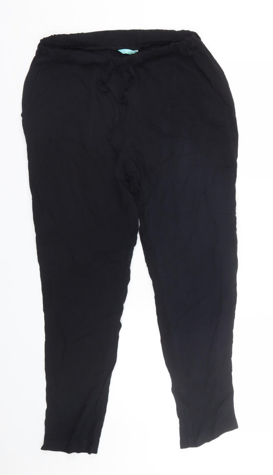 Avenue Womens Black Capri Trousers Size 12 L28 in