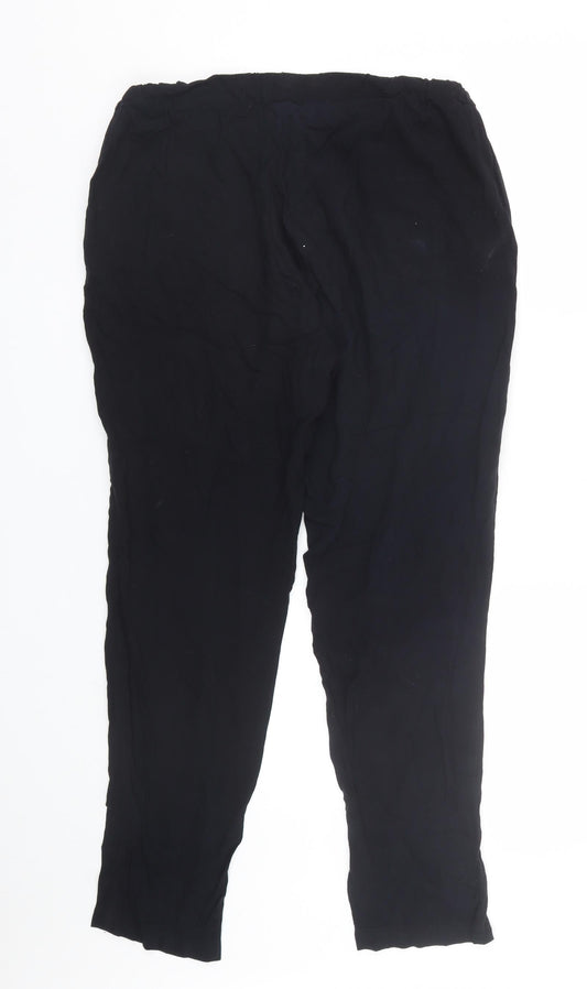 Avenue Womens Black Capri Trousers Size 12 L28 in