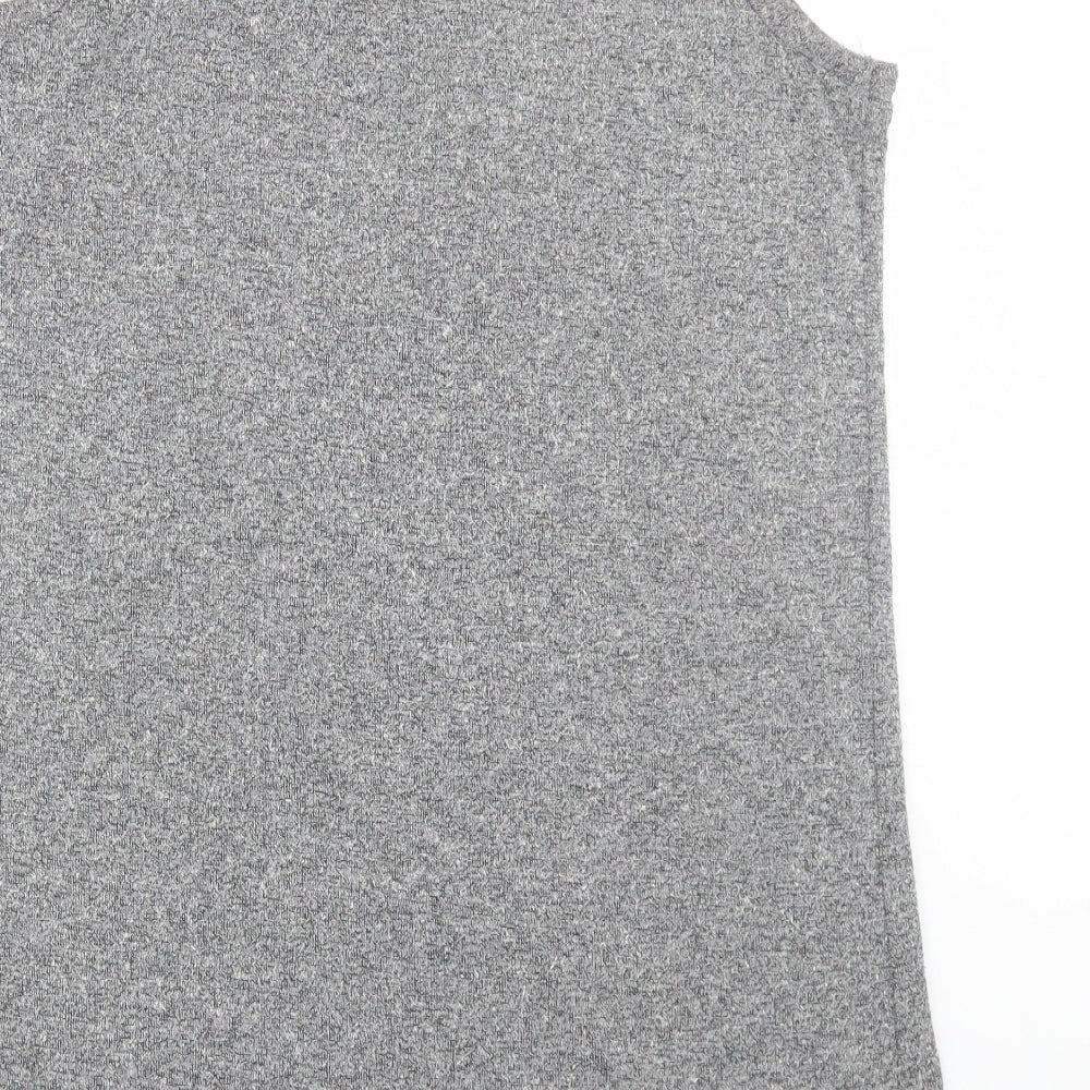 Womens UK Size 10 Topshop Grey Basic Tank