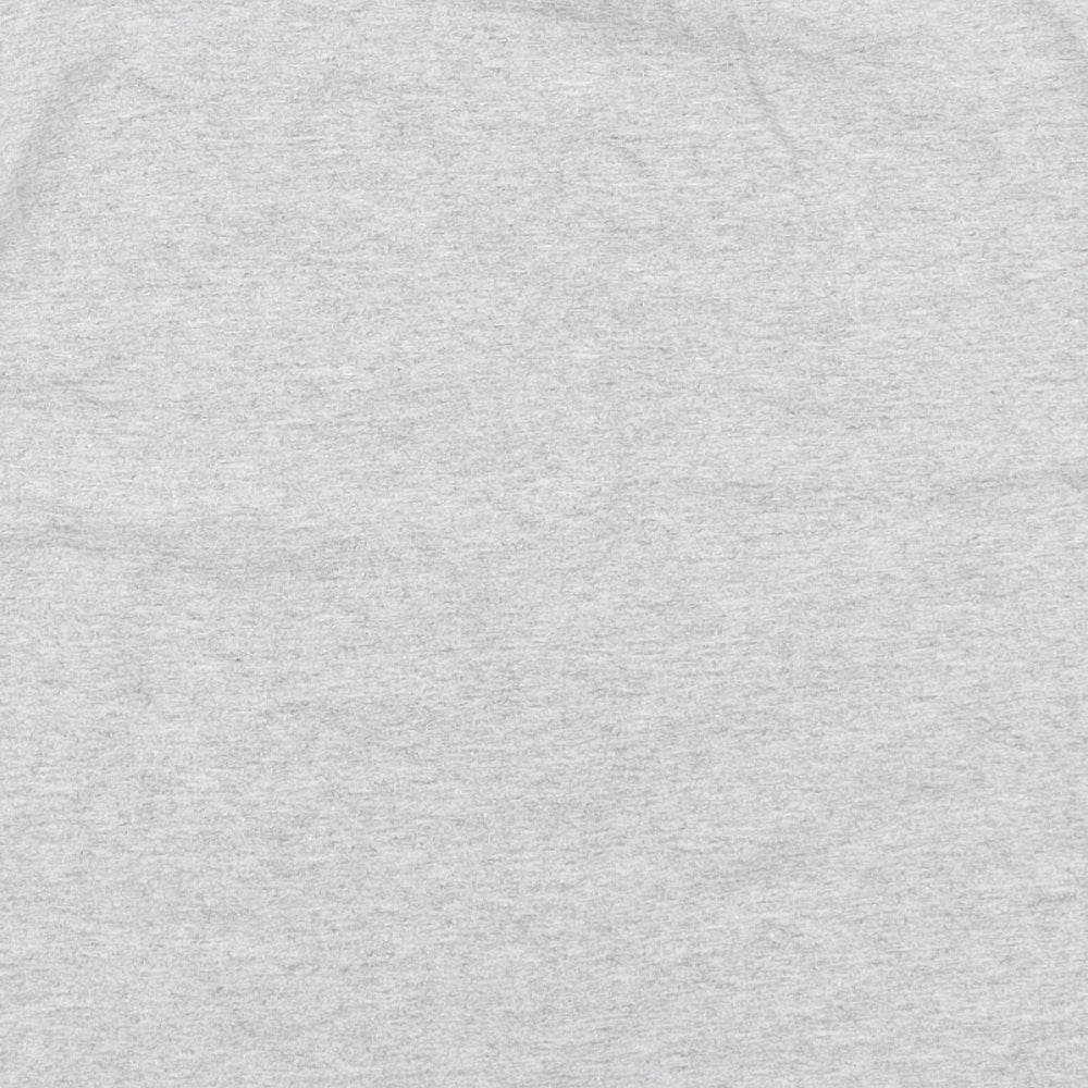 Womens UK Size M Miss Selfridge Grey Cropped T-Shirt