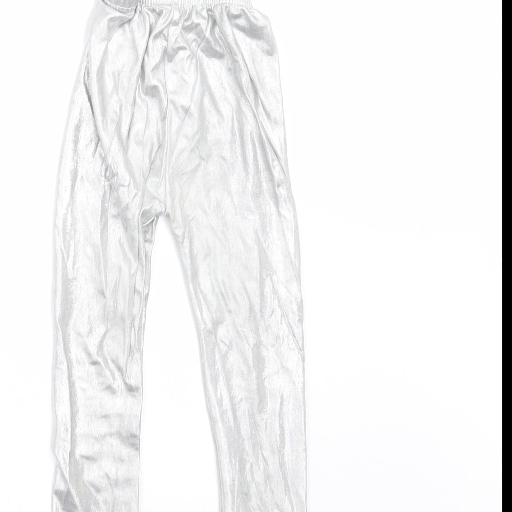 Sheecute Girls Silver Carrot Trousers Size 3 Years - leggings