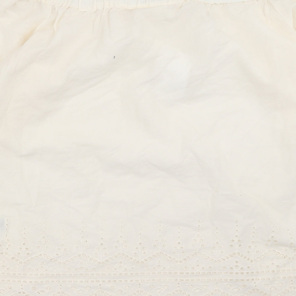 Womens UK Size 8 H&M Ivory Basic Blouse
