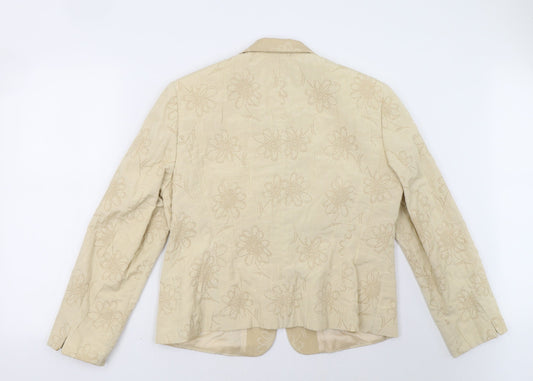 Gerry Weber Womens Beige Jacket Blazer Size 16