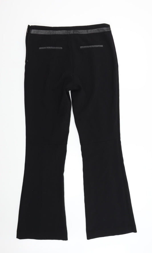 Womens UK Size 12 H&M Regular Fit Black Trousers