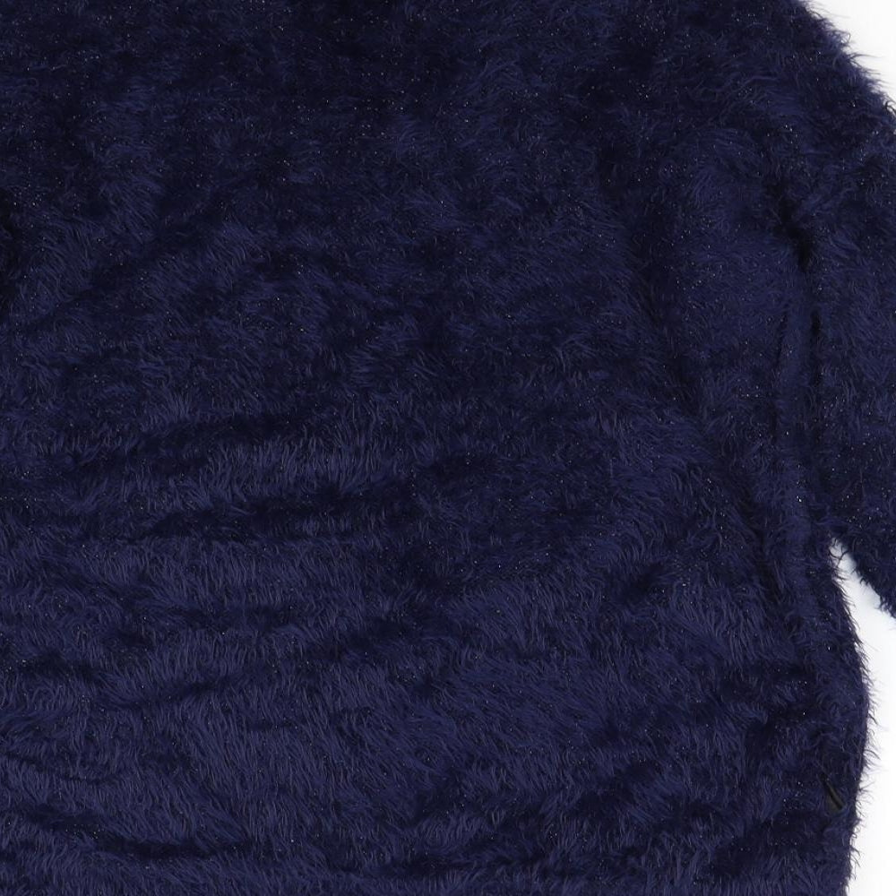 Womens UK Size M Preworn Blue Pullover Jumper