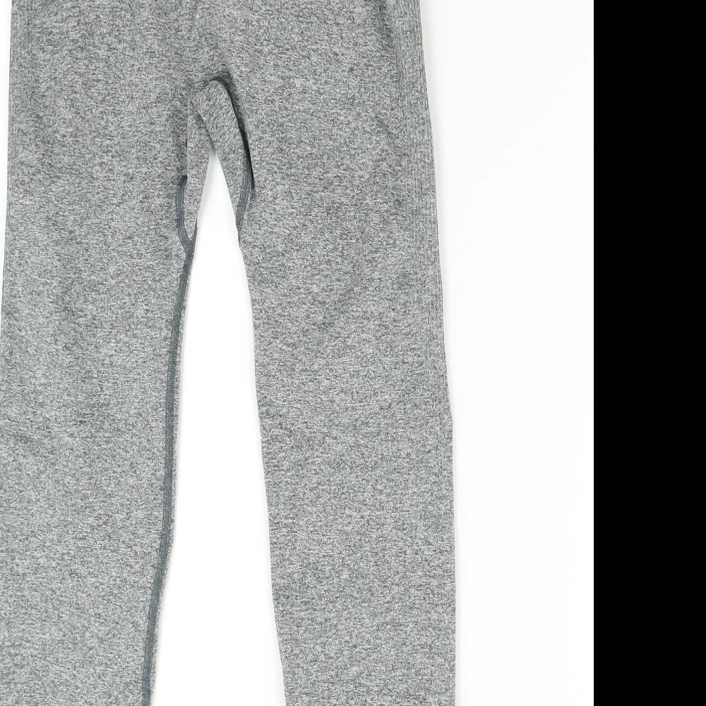 Brand and care label for Next women’s grey compression leggings, size L, 25-inch leg