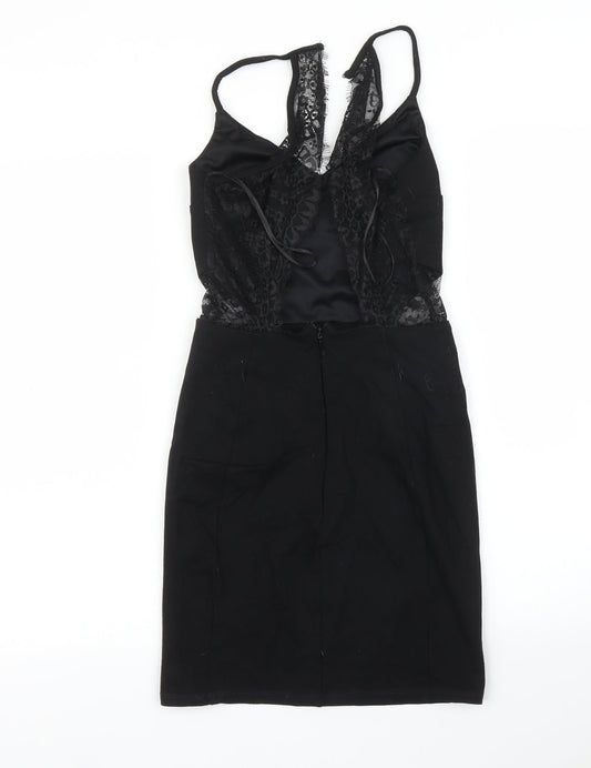 Miss Selfridge Womens Black Sheath Size 6