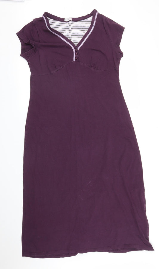 Additional front view of Marks & Spencer women’s purple a-line, size M