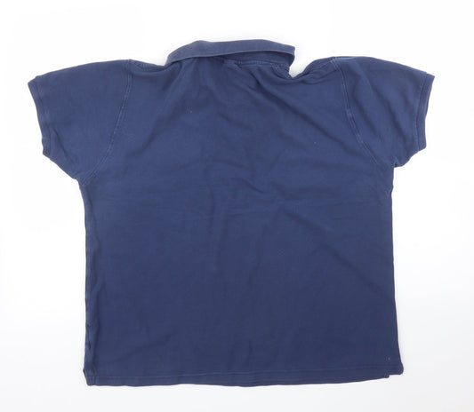 Fruit of the Loom Mens Blue Polo Size L