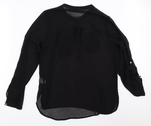 Womens UK Size 8 Atmosphere Black Basic Blouse