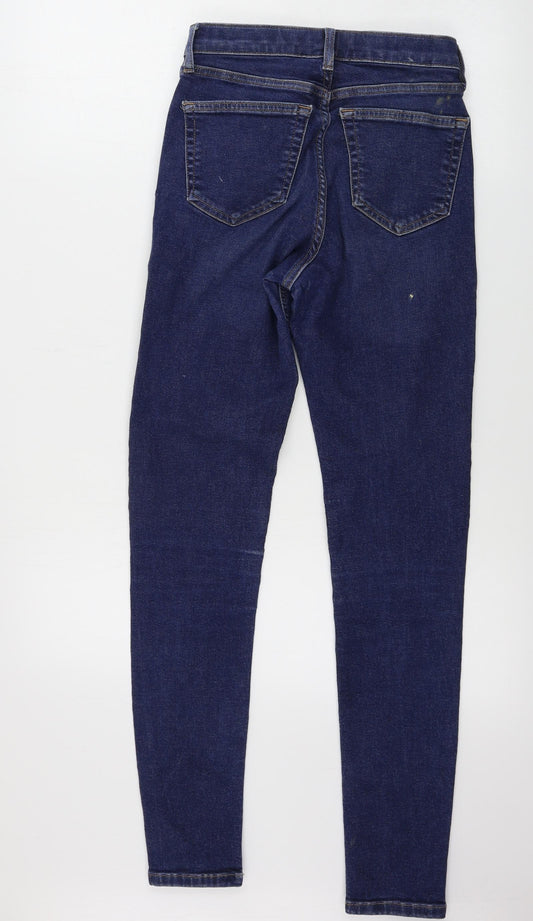 Topshop Womens Blue Skinny Jeans Size 28 in L27 in