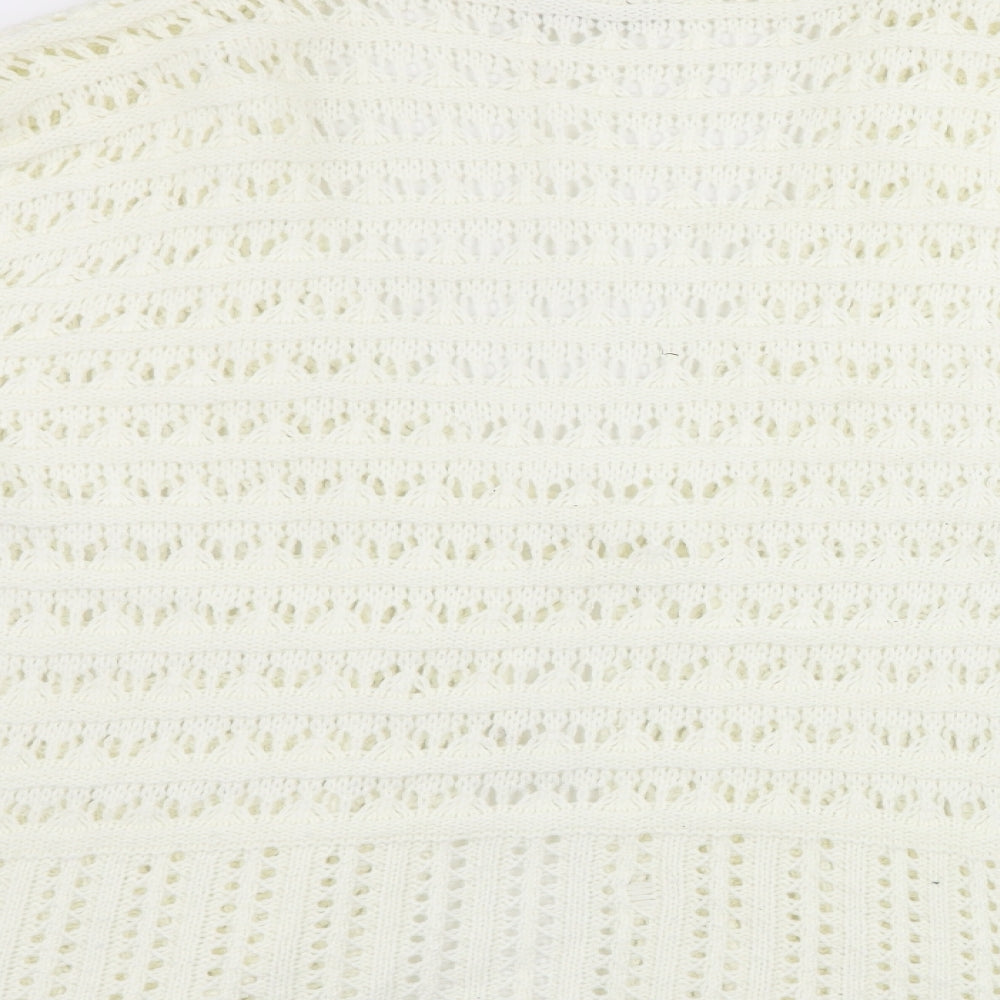 Womens UK Size L glimpse design Ivory Cardigan Jumper