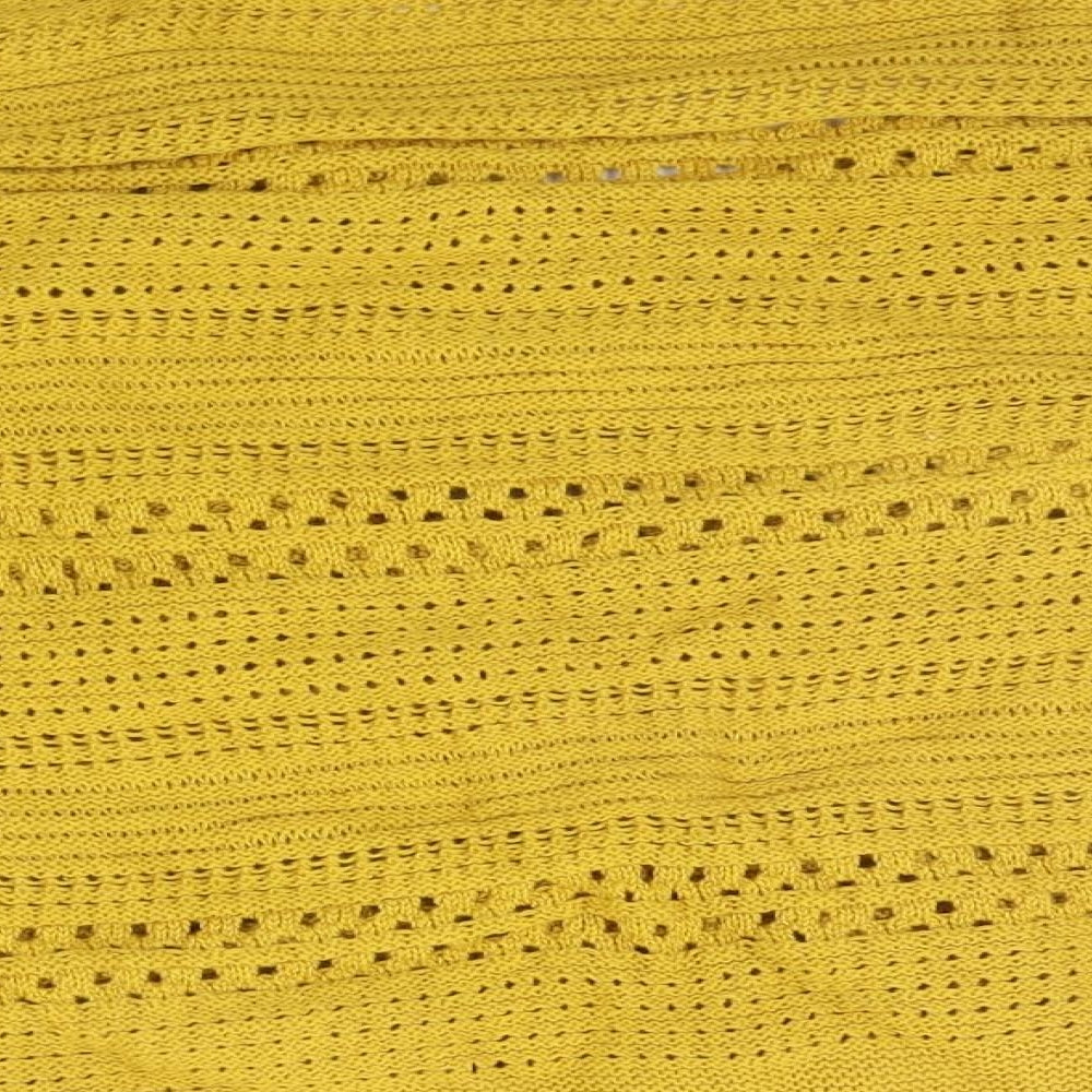 Womens UK Size M Papaya Yellow Pullover Jumper