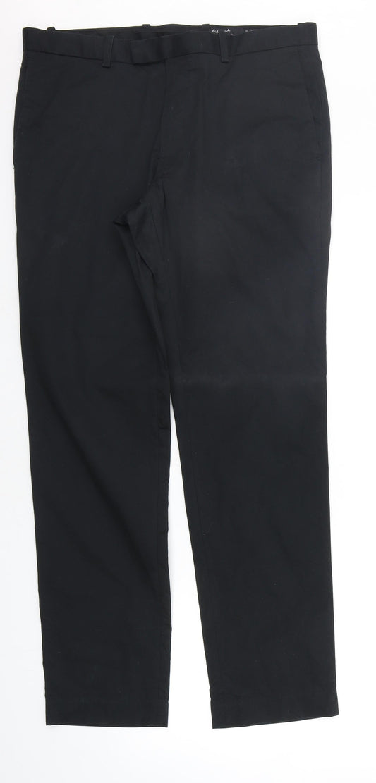 Womens UK Size 34 in Autograph Regular Fit Black Trousers