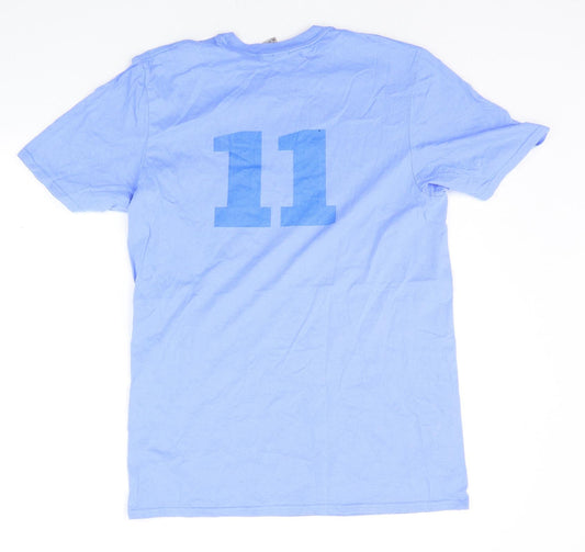 Mens UK Size M Gildan Blue T-Shirt