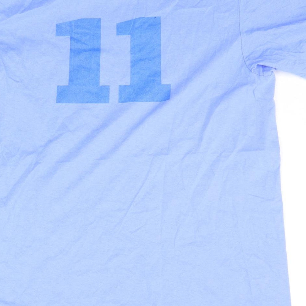 Mens UK Size M Gildan Blue T-Shirt