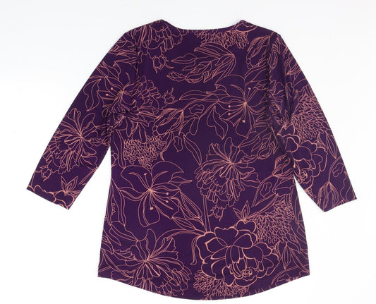 Womens UK Size M MR MAX Purple Basic Blouse