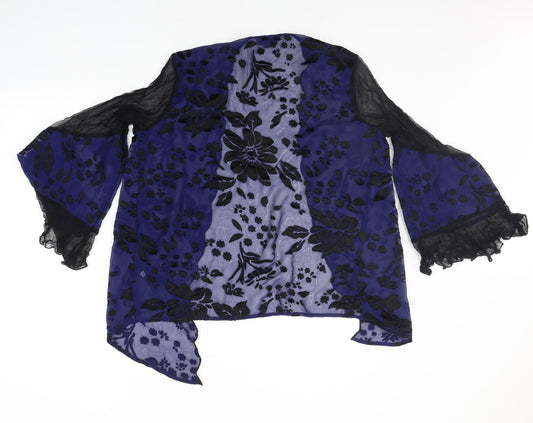 Womens UK Size 8 Topshop Blue Cardigan Jumper