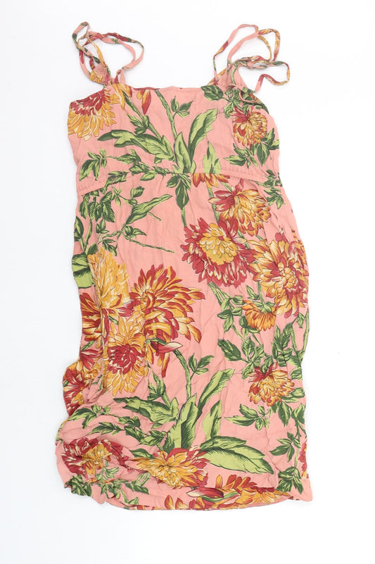 nice things Womens Pink Floral A-Line Size 8