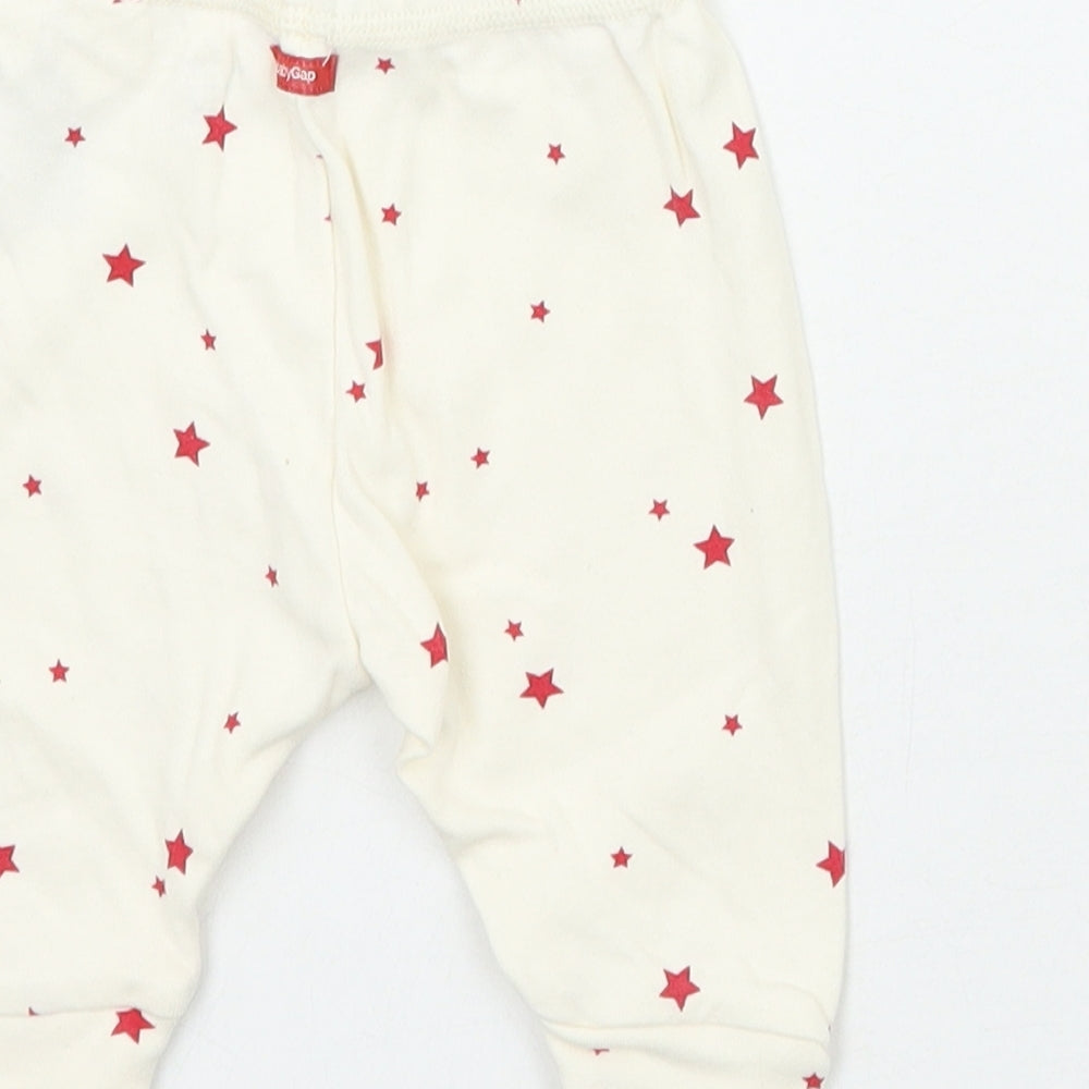 Gap Baby Ivory Geometric Sweatpants Trousers Size 0-3 Months